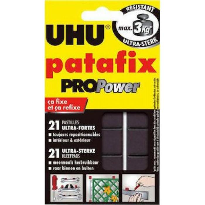 UHU - Patafix Pro Power Ultra Strong Pads Κόλλα Αυτοκόλλητο 21TΜΧ - 64256