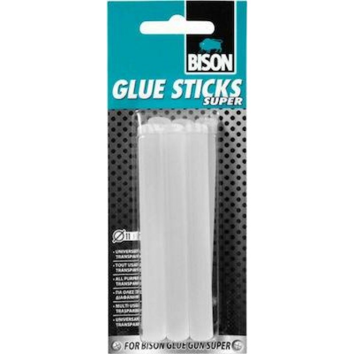 BISON - Glue Sticks Super Silicone Sticks Transparent 6X11mm 6PCS - 1490810