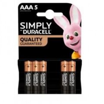 DURACELL - ΣΕΤ SIMPLY ΜΠΑΤΑΡΙΕΣ ΑΛΚΑΛΙΚΕΣ AAΑ 1,5V 5ΤΜΧ - D7908G