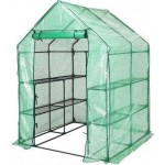 BORMANN - NFC1000 Θερμοκήπιο Τύπου Σπίτι με Μεταλλικό Σκελετό και 4 Ράφια 1,43x1,43x1,95m - 061359