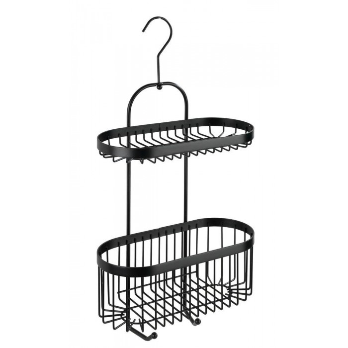 WENKO - CLASSIC PLUS 2-TIER BATHROOM SHELF BLACK - 238801121 WENKO - CLASSIC PLUS 2-TIER BATHROOM SHELF BLACK - 238801121