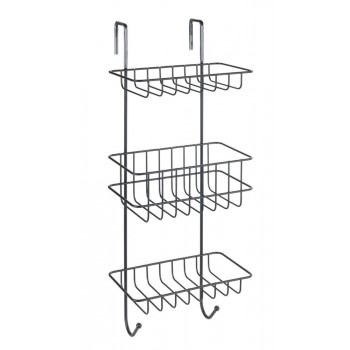 WENKO - Revigo Shower shelf with 3 shelves Black - 251241121