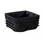 WENKO - Premium Square Bread Basket with Removable Washable Cotton Lining - 550921121