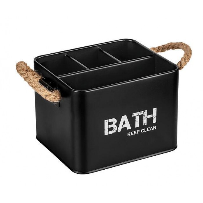 WENKO - GARA BATHROOM BOX 4 SEATS BLACK - 243281121 WENKO - GARA BATHROOM BOX 4 SEATS BLACK - 243281121