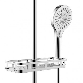 WENKO - Liberta Shower shelf with hooks and shower holder - 254901121