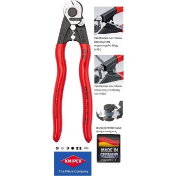 Knipex - Electrician Cable Cutter Length 190mm - 9561190