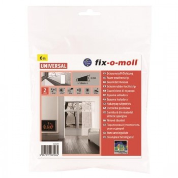 Fixomoll - Αεροστόπ αφρώδες αυτοκόλλητο λευκό 6m 10mmX6mm - 565292103