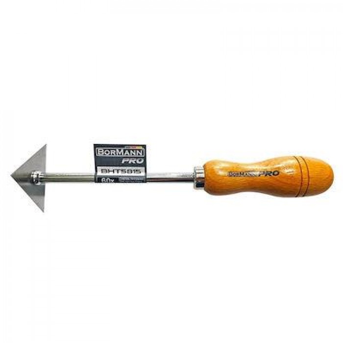 BORMAN - BHT5815 Triangular Work Scraper with Wooden Handle for Use in Paints 60x60mm - 063018 BORMAN - BHT5815 Triangular Work Scraper with Wooden Handle for Use in Paints 60x60mm - 063018