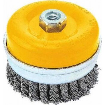 F.F. Group - Bell Wire Brush with Braids for Angle Wheel 100mm M14 - 38695