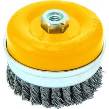 F.F. Group - Bell Wire Brush with Braids for Angle Wheel 80mm M14 - 38694