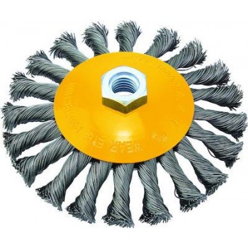 F.F. Group - Angle Wheel Wire Brush Braided 125mm M14 - 38692