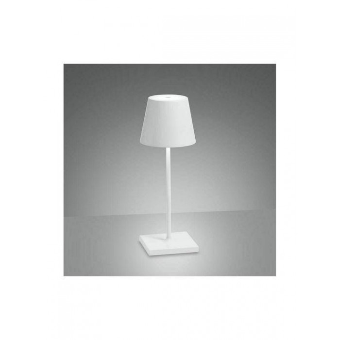 Zafferano - Poldina L Desk Μοντέρνο Επαναφορτιζόμενο Επιτραπέζιο Φωτιστικό Αφής Led 2,2 Watt IP54 Λευκό - LD0395B3