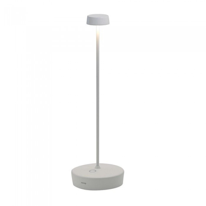 Zafferano - Table Lamp Rechargeable Swap Φ10x32,5cm Led 2W IP65 White - LD1010B3