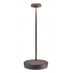 Zafferano - Table Lamp Rechargeable Swap Φ10x32,5cm Led 2W IP65 Rust - LD1010R3