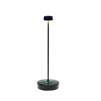 Zafferano - Table Lamp Rechargeable Swap Φ10x32,5cm Led 2W IP65 Black - LD1010N3
