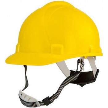 Bormann - BPP2432 Construction Safety Helmet Yellow with 6 Position Strap - 051671