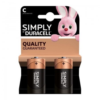 Duracell - SET Alkaline Batteries Simply C 2PCS - D7939G
