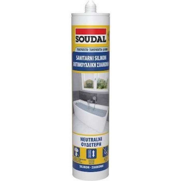 SOUDAL - ΣΙΛΙΚΟΝΗ ΟΥΔΕΤΕΡΗ ΑΝΤΙΜΟΥΧΛΙΚΗ 280ML ΛΕΥΚΗ - 122993142