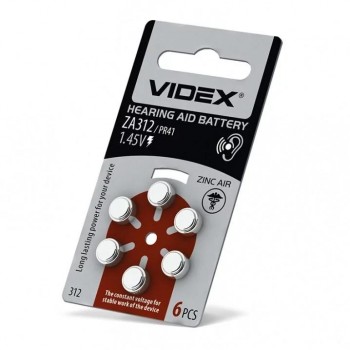 Videx - Zinc Air Batteries SET ZA312 PR41 6PCS - 294285