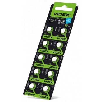 VIDEX - AG 3/LR41 Button Alkaline Batteries SET 10PCS - 291727
