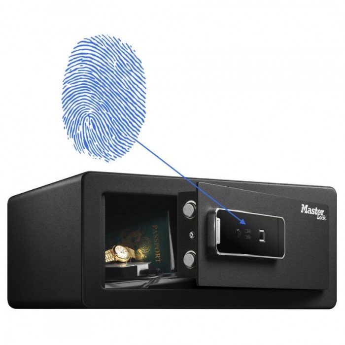 Masterlock Safe with Key and Fingerprint Master Lock Large Biometric Security Safe LX110BEURHRO 541100112