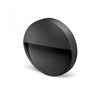 BOT LIGHTING OUTDOOR LED ROUND WALL LIGHT CARBON COLOUR BILBAO3GR