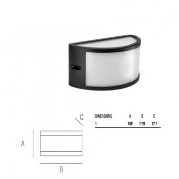 BOT LIGHTING LED WALL LIGHT CARBON COLOUR SEGOVIA1E27G BOT LIGHTING LED WALL LIGHT CARBON COLOUR SEGOVIA1E27G