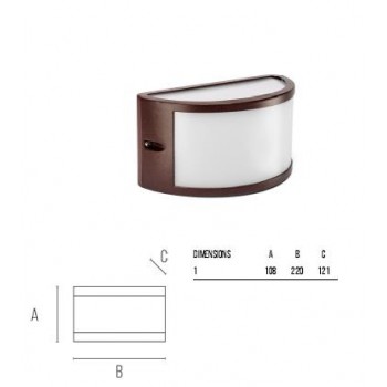 BOT LIGHTING OUTDOOR LED WALL LIGHT BROWN COLOUR SEGOVIA1E27C BOT LIGHTING OUTDOOR LED WALL LIGHT BROWN COLOUR SEGOVIA1E27C