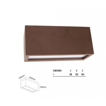 BOT LIGHTING LED ALUMINUM WALL LIGHT BROWN COLOUR VIGO1E27C BOT LIGHTING LED ALUMINUM WALL LIGHT BROWN COLOUR VIGO1E27C