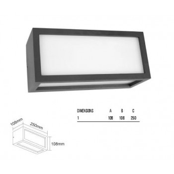 BOT LIGHTING LED ΑΠΛΙΚΑ ΦΩΤΙΣΤΙΚΟ ΤΟΙΧΟΥ ΑΛΟΥΜΙΝΙΟΥ ΑΝΘΡΑΚΙ VIGO3E27G  BOT LIGHTING LED ΑΠΛΙΚΑ ΦΩΤΙΣΤΙΚΟ ΤΟΙΧΟΥ ΑΛΟΥΜΙΝΙΟΥ ΑΝΘΡΑΚΙ VIGO3E27G