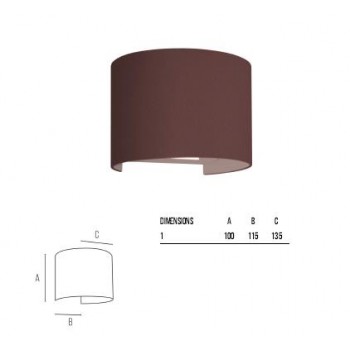 BOT LIGHTING LED WALL LIGHT BROWN COLOUR MARBELLA10CRK BOT LIGHTING LED WALL LIGHT BROWN COLOUR MARBELLA10CRK