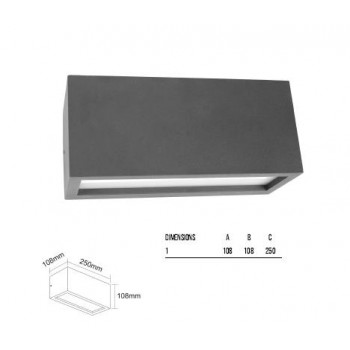 BOT LIGHTING OUTDOOR LED WALL LIGHT GREY-CARBON COLOUR VIGO1E27G BOT LIGHTING OUTDOOR LED WALL LIGHT GREY-CARBON COLOUR VIGO1E27G