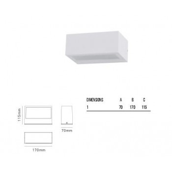 BOT LIGHTING OUTDOOR LED WALL LIGHT WHITE COLOUR VALENCIAE27B BOT LIGHTING OUTDOOR LED WALL LIGHT WHITE COLOUR VALENCIAE27B
