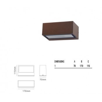 BOT LIGHTING OUTDOOR LED WALL LIGHT BROWN COLOUR VALENCIAE27C BOT LIGHTING OUTDOOR LED WALL LIGHT BROWN COLOUR VALENCIAE27C
