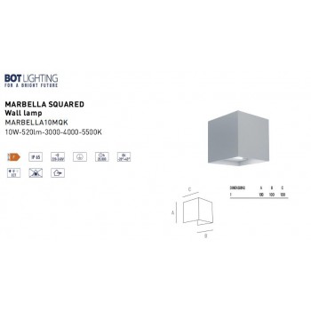 BOT LIGHTING OUTDOOR LED LIGHT GREY COLOUR MARBELLA10MQK BOT LIGHTING OUTDOOR LED LIGHT GREY COLOUR MARBELLA10MQK