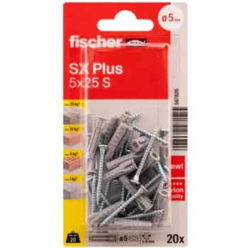 FISCHER SX PLUS 5X25 S ΒΥΣΜΑ ΒΙΔΑ 20ΤΜΧ 567826 FISCHER SX PLUS 5X25 S ΒΥΣΜΑ ΒΙΔΑ 20ΤΜΧ 567826