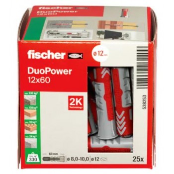 FISCHER DUOPOWER 12X60 ΝΑΙΛΟΝ ΒΥΣΜΑ 25ΤΜΧ 538253 FISCHER DUOPOWER 12X60 ΝΑΙΛΟΝ ΒΥΣΜΑ 25ΤΜΧ 538253