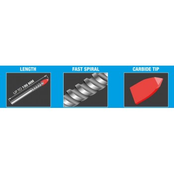 DIAGER 10mm GLASS AND TILE DRILL 400D10 DIAGER 10mm GLASS AND TILE DRILL 400D10