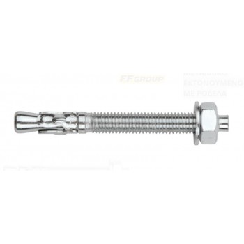 FF GROUP WEDGE ANCHOR, LONG THREAD, 1 CLIP WITH WASHER & NUT M8X80 50PCS 39035