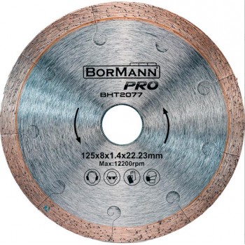 BORMANN BHT2077 DIAMOND SAW DISK EXTRA-CLEAN CUT Φ125x1.4x22.2mm 8mm 044017