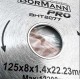 BORMANN BHT2077 ΔΙΑΜΑΝΤΟΔΙΣΚΟΣ EXTRA-CLEAN CUT Φ125x1.4x22.2mm 8mm 044017 BORMANN BHT2077 ΔΙΑΜΑΝΤΟΔΙΣΚΟΣ EXTRA-CLEAN CUT Φ125x1.4x22.2mm 8mm 044017