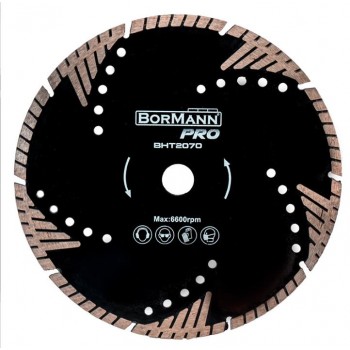 BORMANN BHT2070 DIAMOND SAW DISK TRIANGLE TURBO Φ115x2.0x22.2mm 8mm 043942