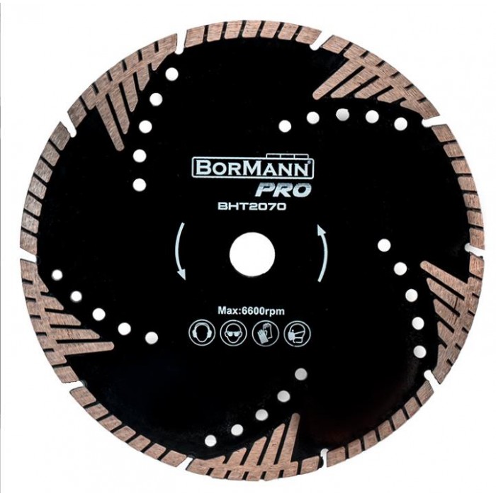BORMANN BHT2070 DIAMOND SAW DISK TRIANGLE TURBO Φ115x2.0x22.2mm 8mm 043942 BORMANN BHT2070 DIAMOND SAW DISK TRIANGLE TURBO Φ115x2.0x22.2mm 8mm 043942