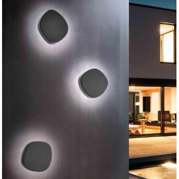 ZAFFERANO CIOTTOLO LED WALL LIGHT 133X124X49mm DARK GREΥ LD0480G3 ZAFFERANO CIOTTOLO LED WALL LIGHT 133X124X49mm DARK GREΥ LD0480G3