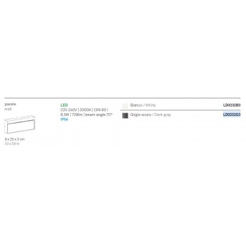 ZAFFERANO BOTTOM LED WALL LIGHT DARK GREY LD0232G3 ZAFFERANO BOTTOM LED WALL LIGHT DARK GREY LD0232G3