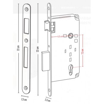 AGB ΚΛΕΙΔΑΡΙΑ ΜΕΣΟΠΟΡΤΑΣ ΟΒΑΛ ΧΡΥΣΗ, 45/75, B00576, 37357 AGB ΚΛΕΙΔΑΡΙΑ ΜΕΣΟΠΟΡΤΑΣ ΟΒΑΛ ΧΡΥΣΗ, 45/75, B00576, 37357