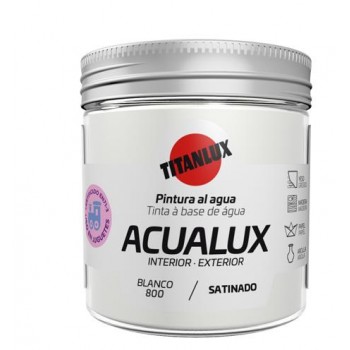 TITAN - AQUALUX SATIN WATER COLOR FOR PAINTING AND HANDICRAFTS - 800 BLANCO 75ML - 13092.800