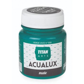 TITAN - AQUALUX SATIN WATER COLOR FOR PAINTING AND HANDICRAFTS - 808 MAT VERDE VIVO 100ML- 13092.808 TITAN - AQUALUX SATIN WATER COLOR FOR PAINTING AND HANDICRAFTS - 808 MAT VERDE VIVO 100ML- 13092.808