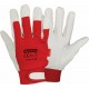 BENMAN - Βαμβακερά Γάντια Εργασίας Δερματοπάνινα Κόκκινα No L 9" - 77301