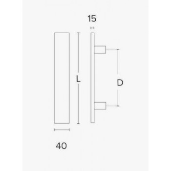 CONSET EXPORT HANDLE STAINLESS MAT 800mm, C1499P-400M01M01 CONSET EXPORT HANDLE STAINLESS MAT 800mm, C1499P-400M01M01